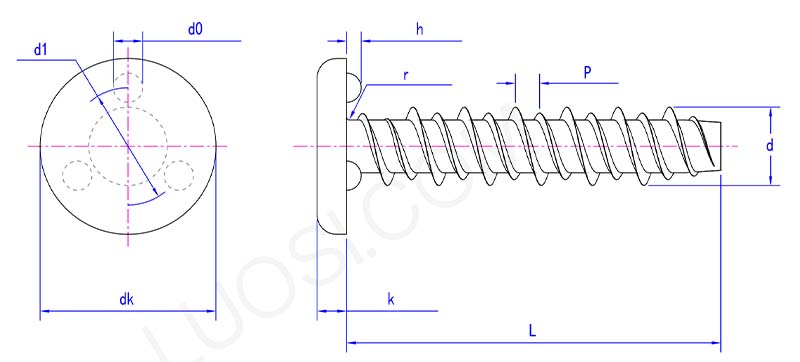 Round flat head projection weld studs parameter