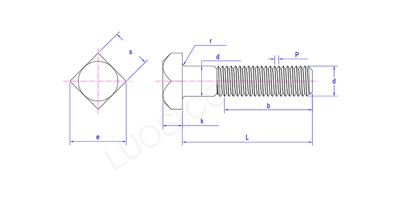 Class 8.8 Square Head Bolt