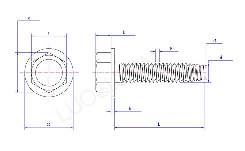 Hex Flange Head Concrete Anchor Screw