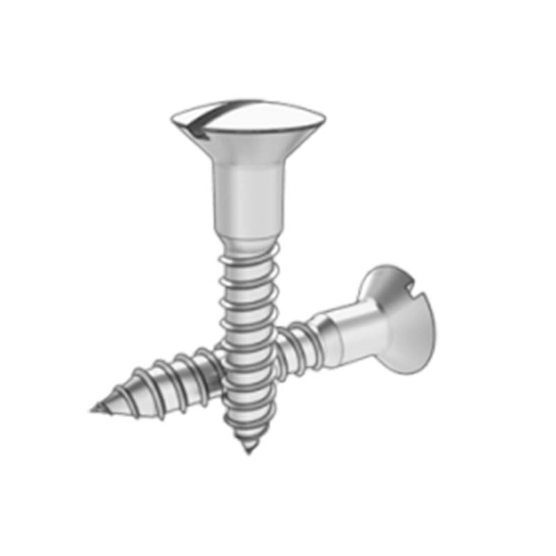 Винт за дърво с повдигната вдлъбната глава и вдлъбнатина